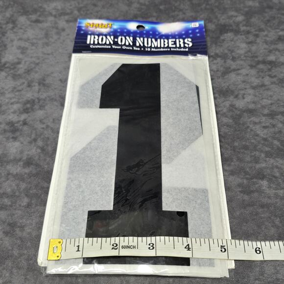 SPIRIT Black Iron On Numbers Customize Tees 10 Iron on Sheets Kit Set Halloween - Picture 3 of 6